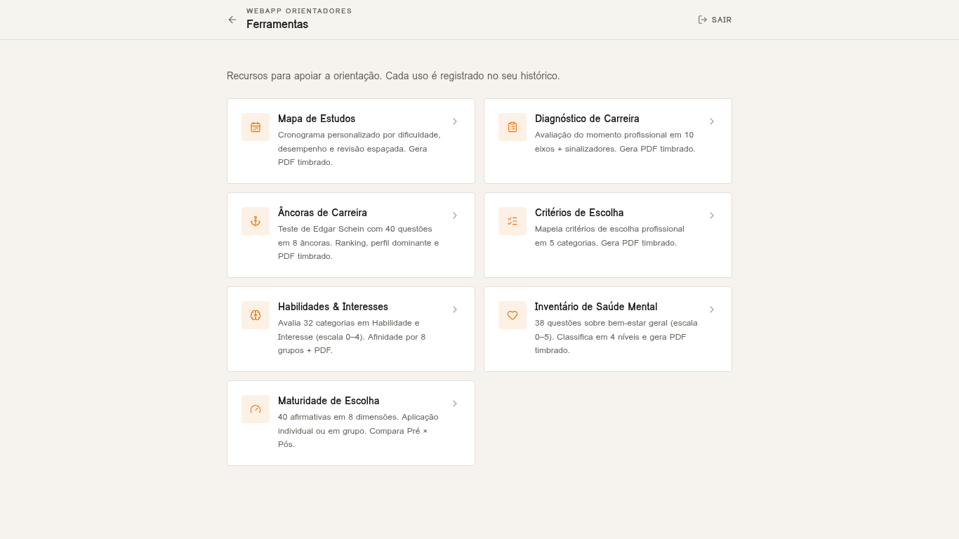Exemplo do catálogo de ferramentas do C3 Tools